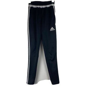 Adidas Women's Soccer Pants Size XS Black White Stripe Climacool Sweatpants